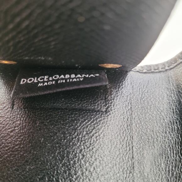 Dolce&Gabbana Leather Key Case Wallet Smalll Trifold Black White Polka Dot Box - Picture 6 of 11